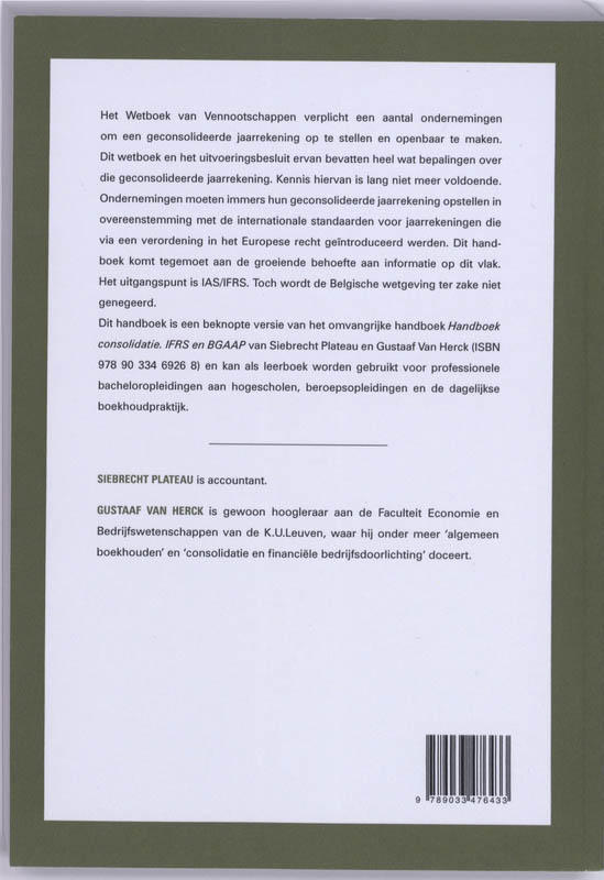 Achterkant van Consolidatie-boekhouden