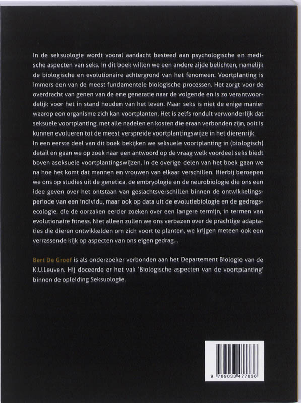 Achterkant van De biologie van seks