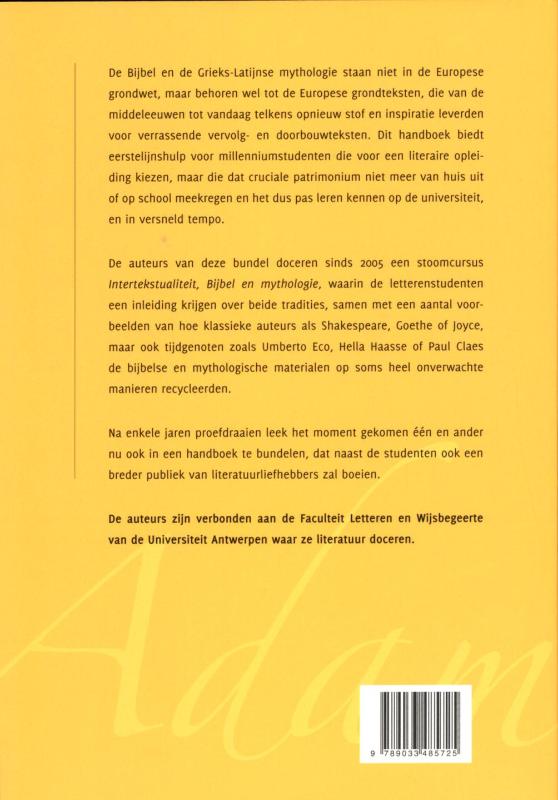 Achterkant van Sinds Adam en Achilles