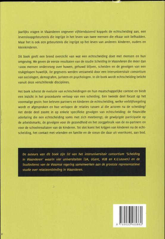 Achterkant van Scheiding in Vlaanderen