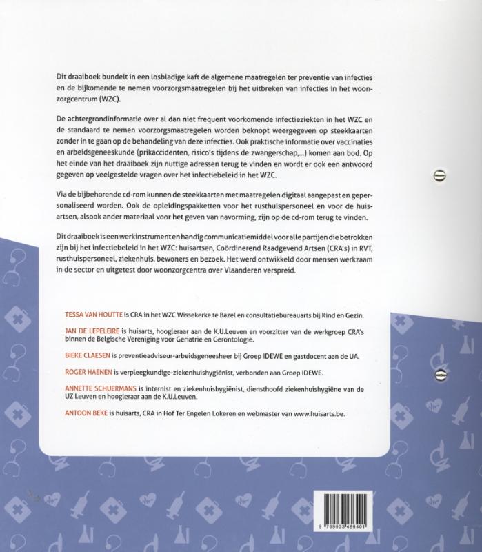 Achterkant van Draaiboek infectiebeleid in Vlaamse wooncentra (WZC)