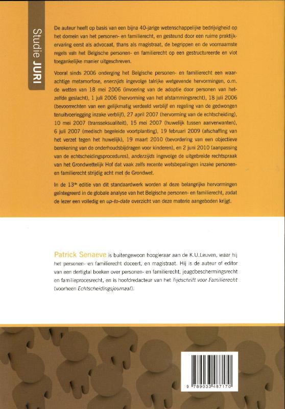Achterkant van Compendium van het personen- en familierecht