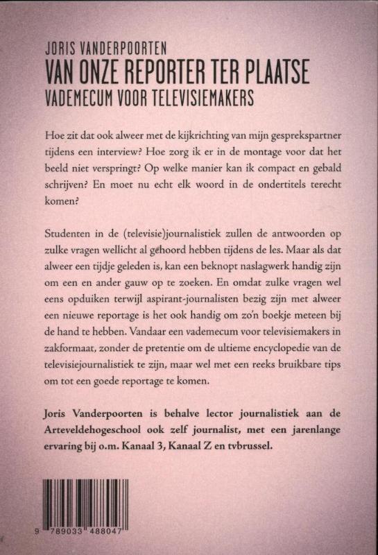 Achterkant van Van onze reporter ter plaatse