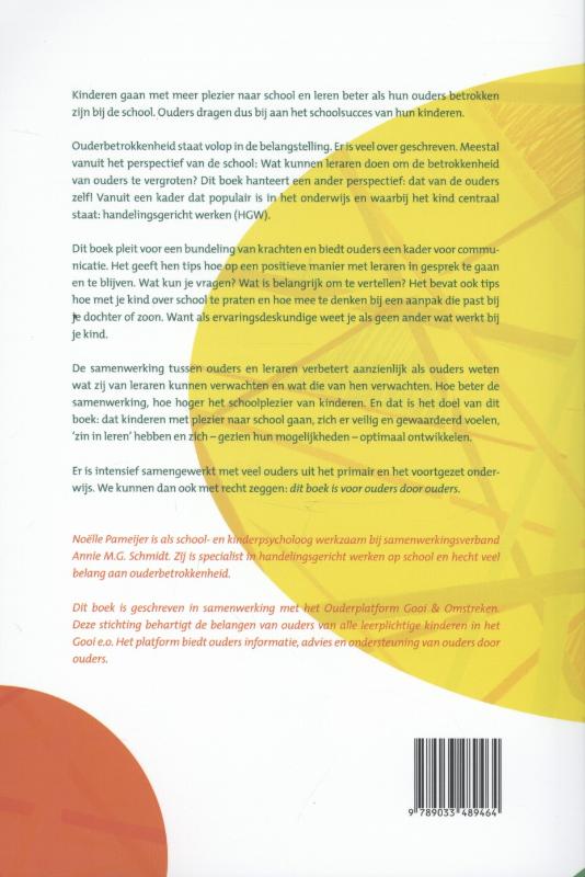 Achterkant van Samen sterk: ouders & school