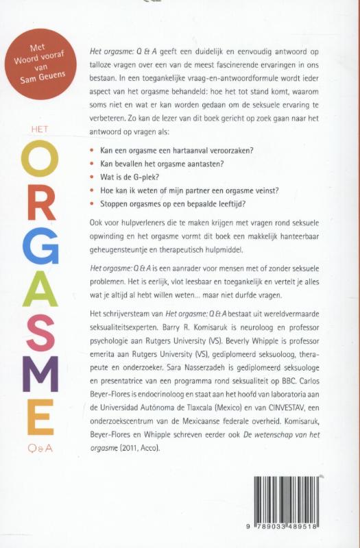 Achterkant van Het orgasme: Q&A