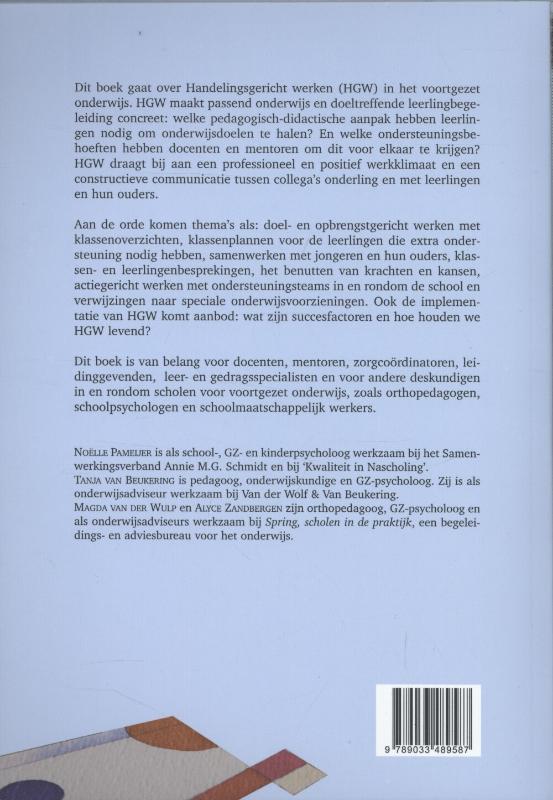 Achterkant van Handelingsgericht werken in het voortgezet onderwijs