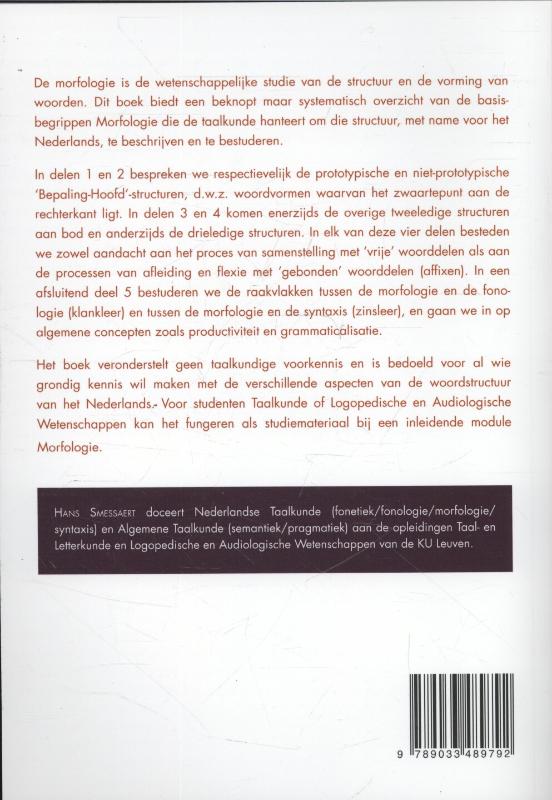 Achterkant van Basisbegrippen morfologie
