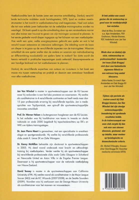 Achterkant van Voetbalconditie (Het onmisbaar handboek voor elke voetbaltrainer)