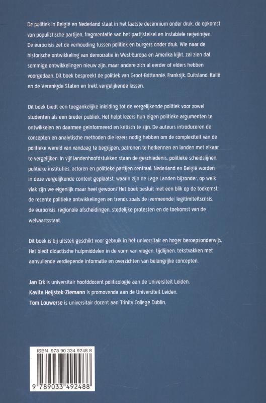 Achterkant van Politiek in een veranderende wereld: Nederland en Belgie in vergelijkend perspectief