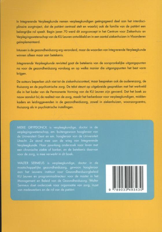 Achterkant van Integrerende verpleegkunde revisited