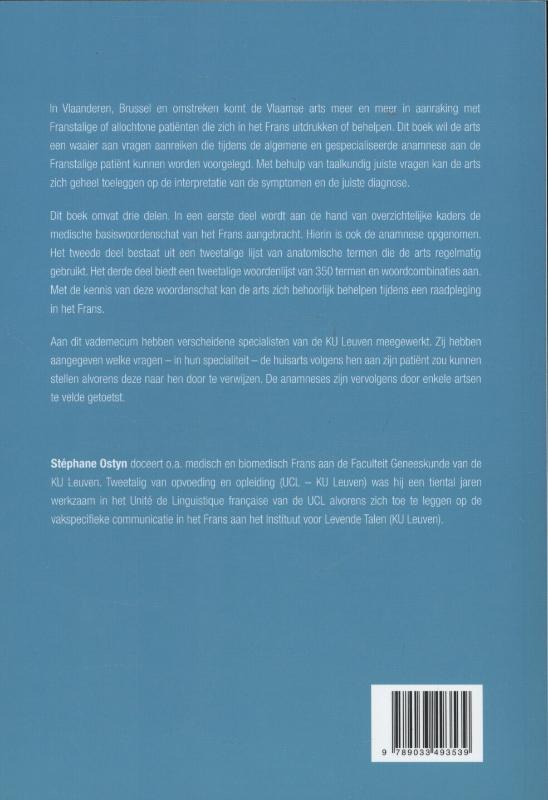 Achterkant van Medisch Frans voor artsen