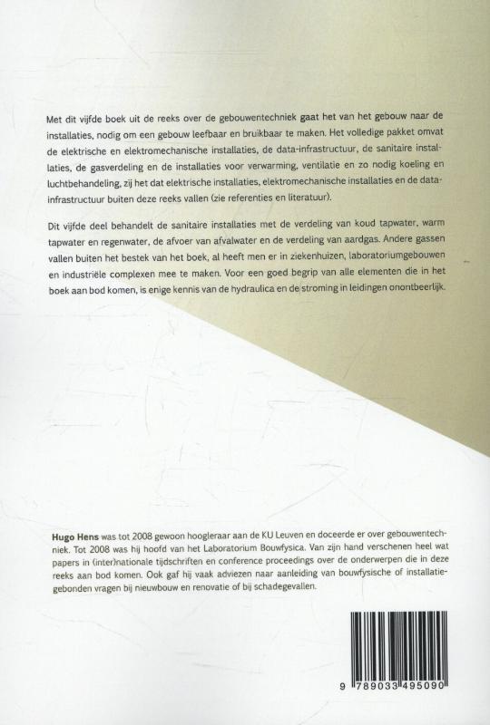 Achterkant van Installaties: sanitair en gas