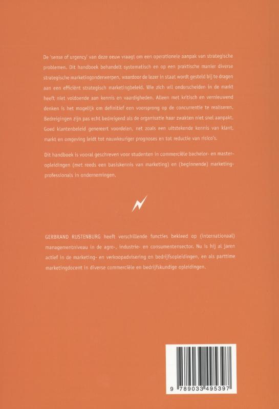 Achterkant van Strategische marketing