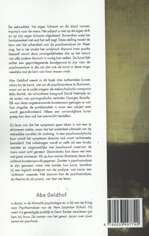 Achterkant van Alleen met kunst