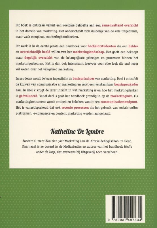 Achterkant van Marketing