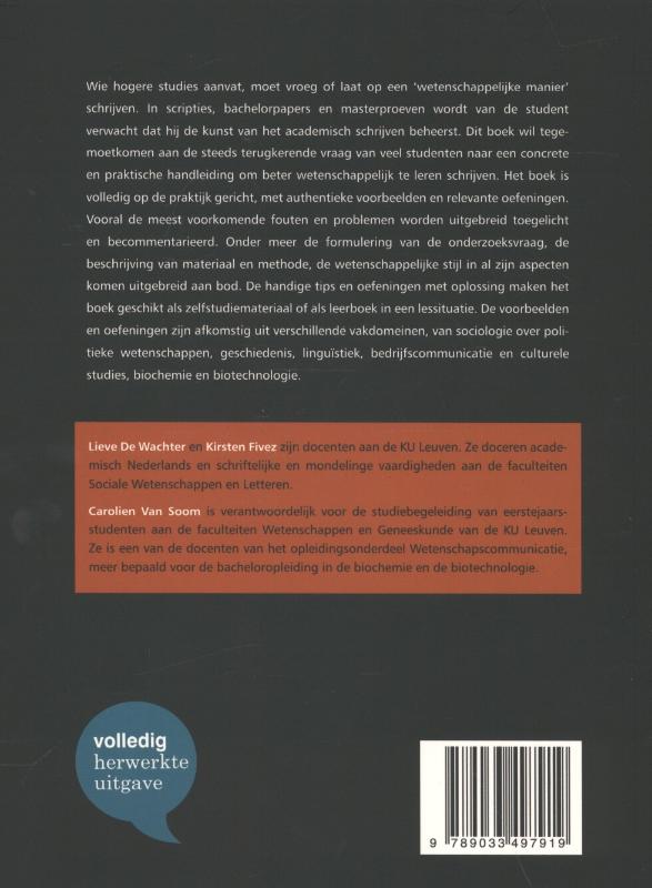 Achterkant van Academisch schrijven