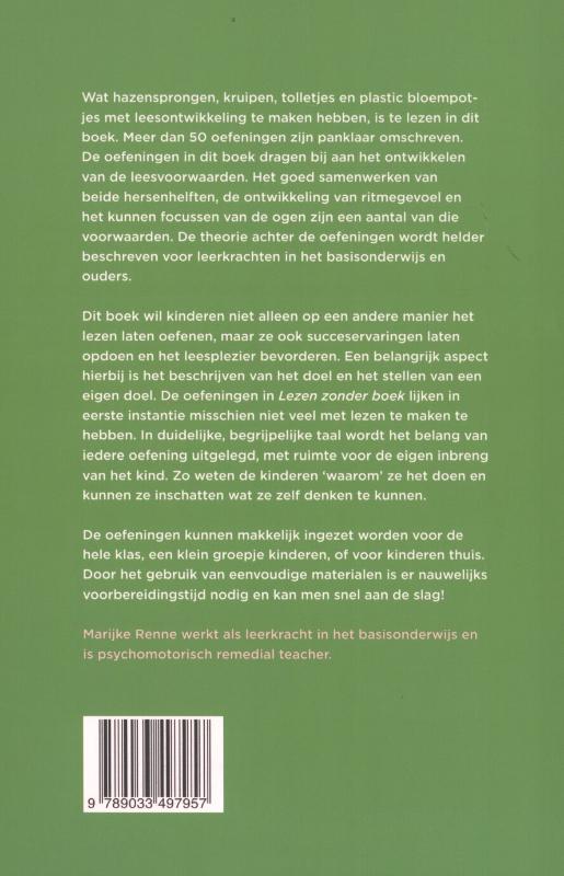 Achterkant van Lezen zonder boek