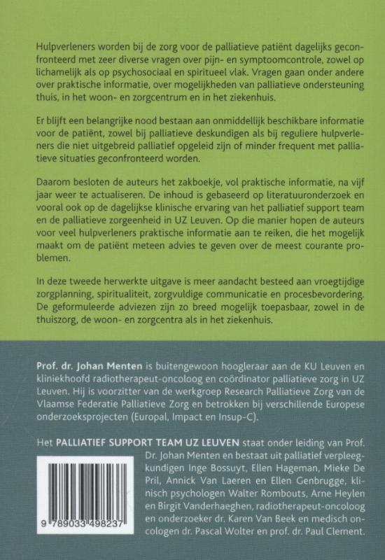 Achterkant van Palliatieve zorg in de praktijk