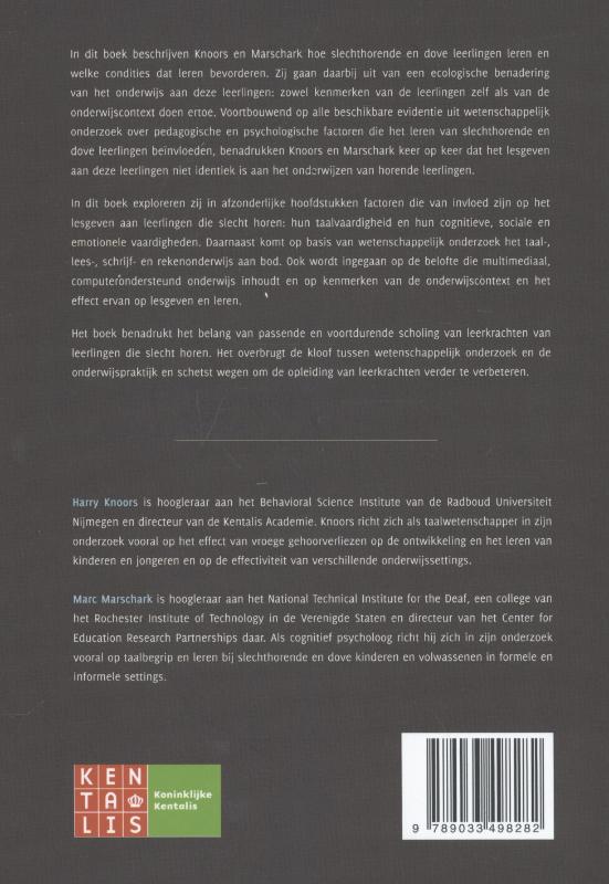 Achterkant van Mijn leerling hoort slecht