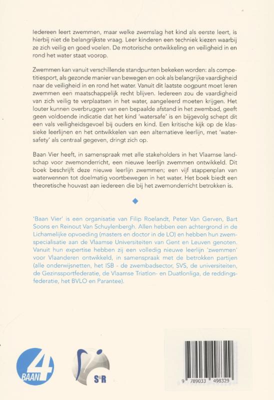 Achterkant van Een leerlijn zwemmen. Een theoretische beschouwing