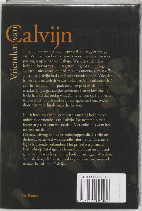 Achterkant van Vrienden van Calvijn