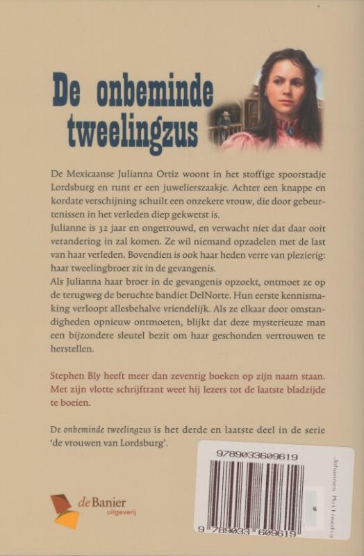 Achterkant van De onbeminde tweelingzus