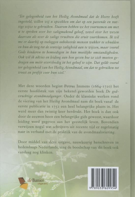 Achterkant van De Godvruchtige avondmaalganger