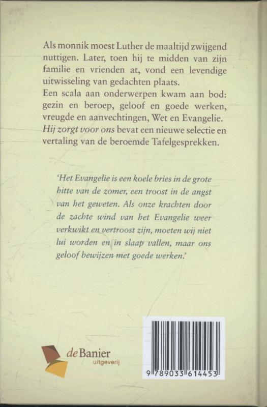 Achterkant van Hij zorgt voor ons