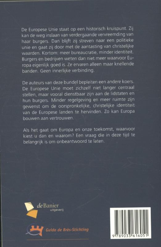 Achterkant van Europa op een kruispunt