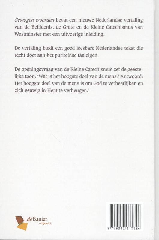 Achterkant van Gewogen woorden