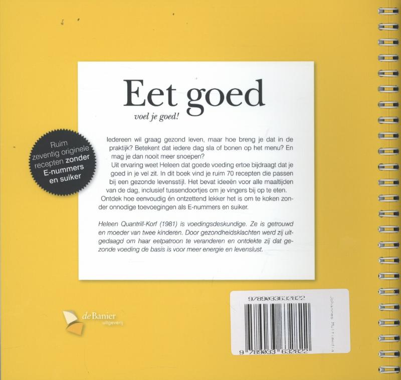 Achterkant van Eet goed, voel je goed!