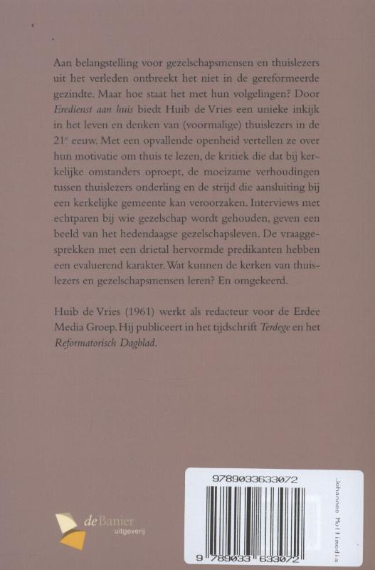 Achterkant van Eredienst aan huis