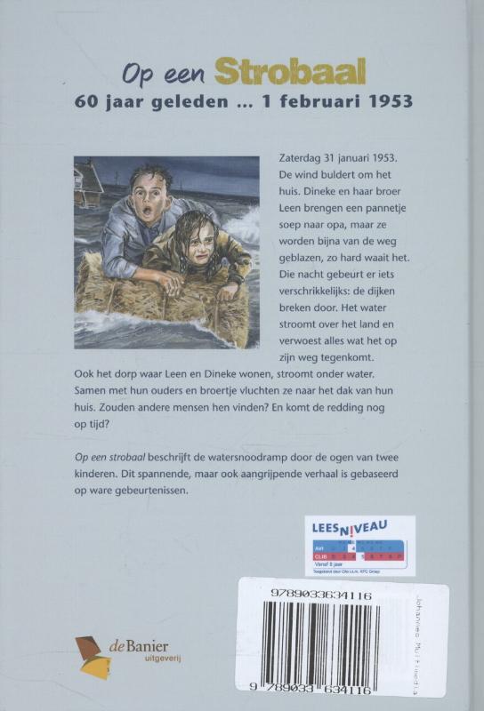 Achterkant van Op een strobaal