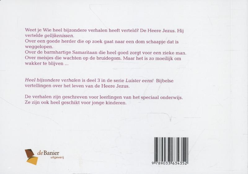 Achterkant van Heel bijzondere verhalen