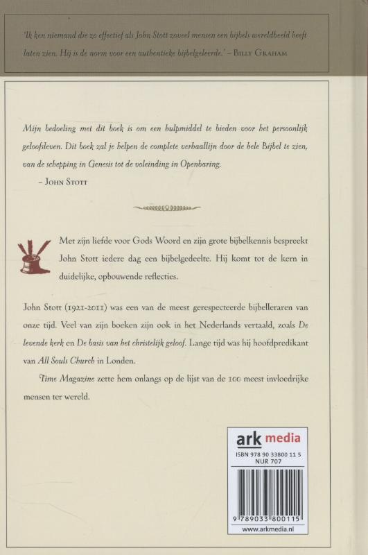 Achterkant van Bijbels dagboek