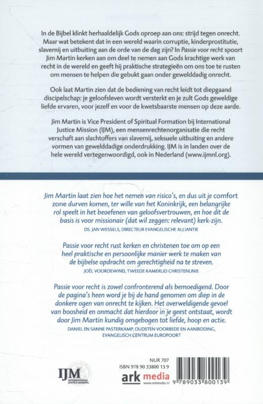 Achterkant van Passie voor recht