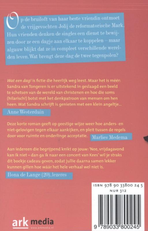 Achterkant van Wat een dag!