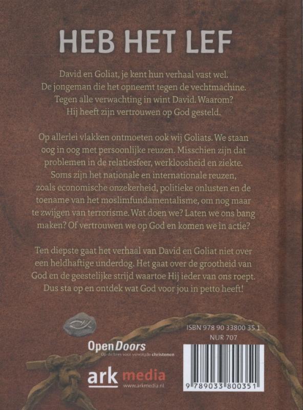 Achterkant van Heb het lef