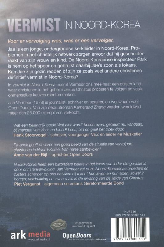 Achterkant van Vermist in Noord-Korea