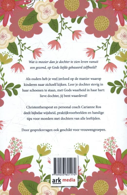 Achterkant van Lieve dochter, je bent waardevol