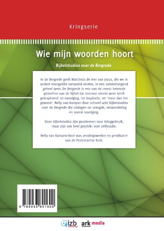 Achterkant van Wie mijn woorden hoort