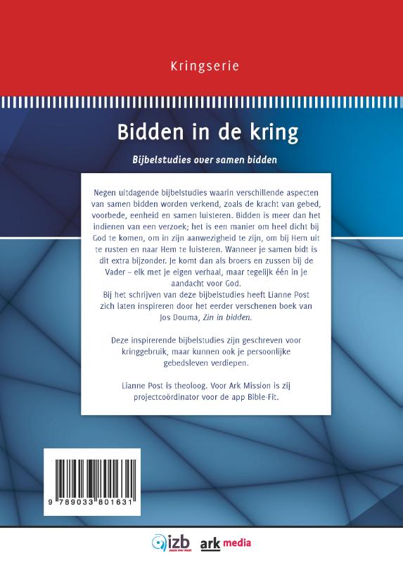 Achterkant van Bidden in de kring