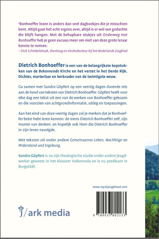Achterkant van Onderweg met Bonhoeffer