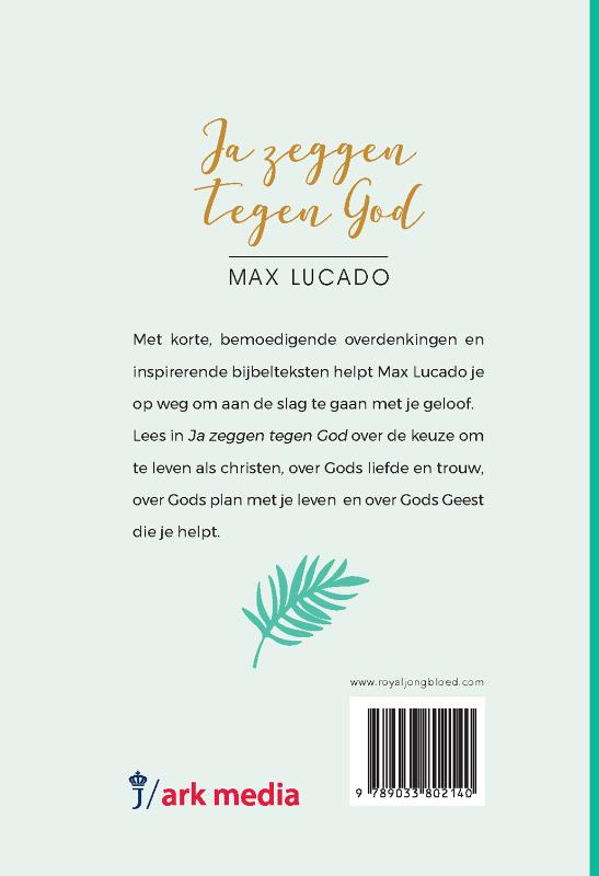 Achterkant van Ja zeggen tegen God