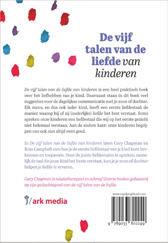 Achterkant van De vijf talen van de liefde van kinderen