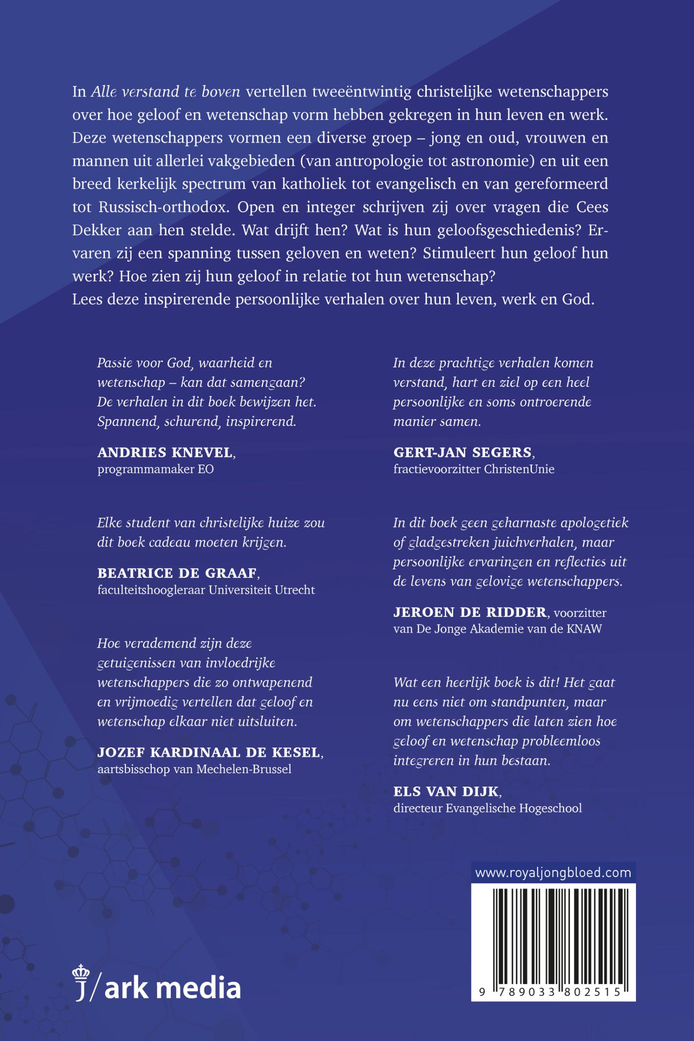 Achterkant van Alle verstand te boven