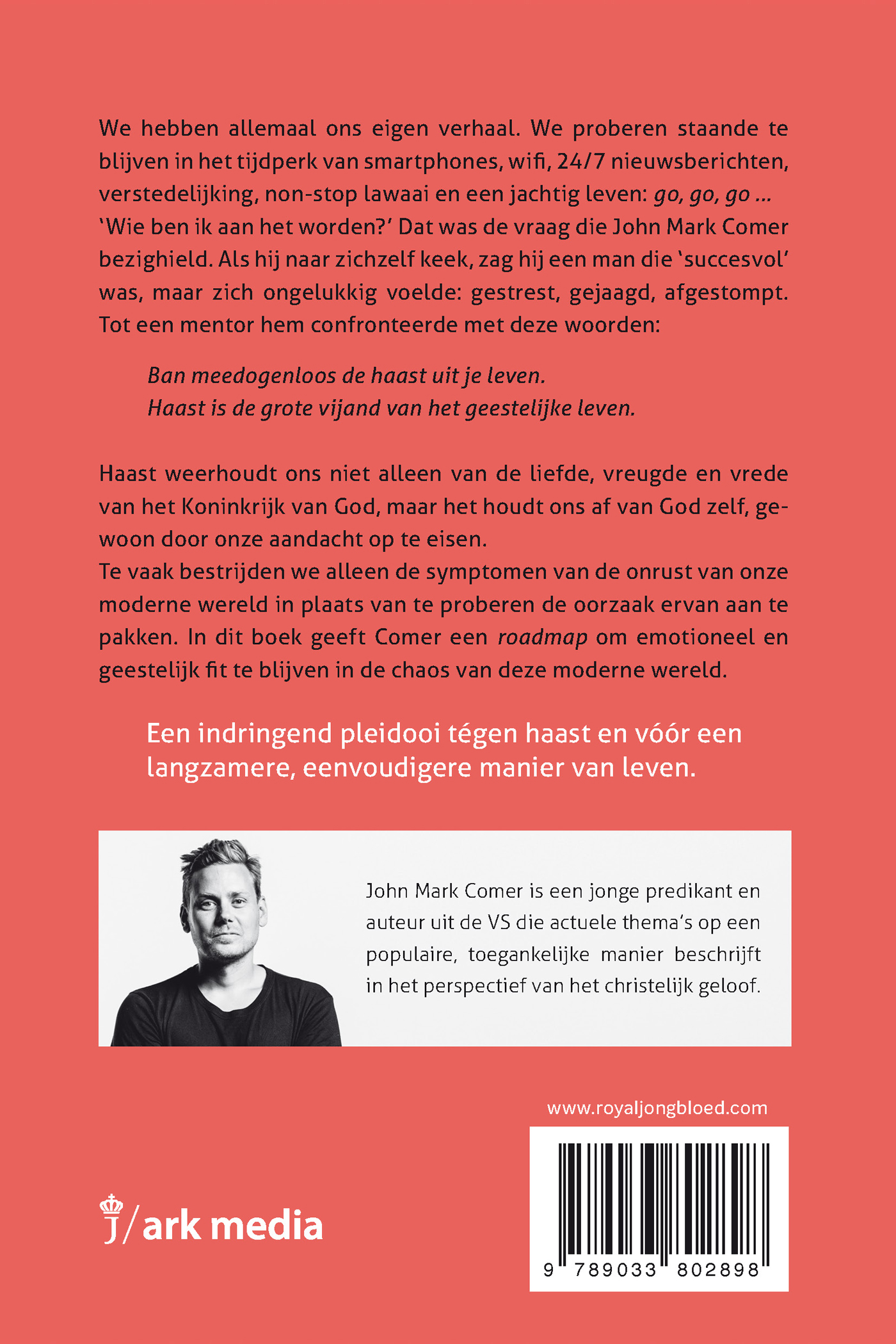 Achterkant van De radicale uitbanning van haast