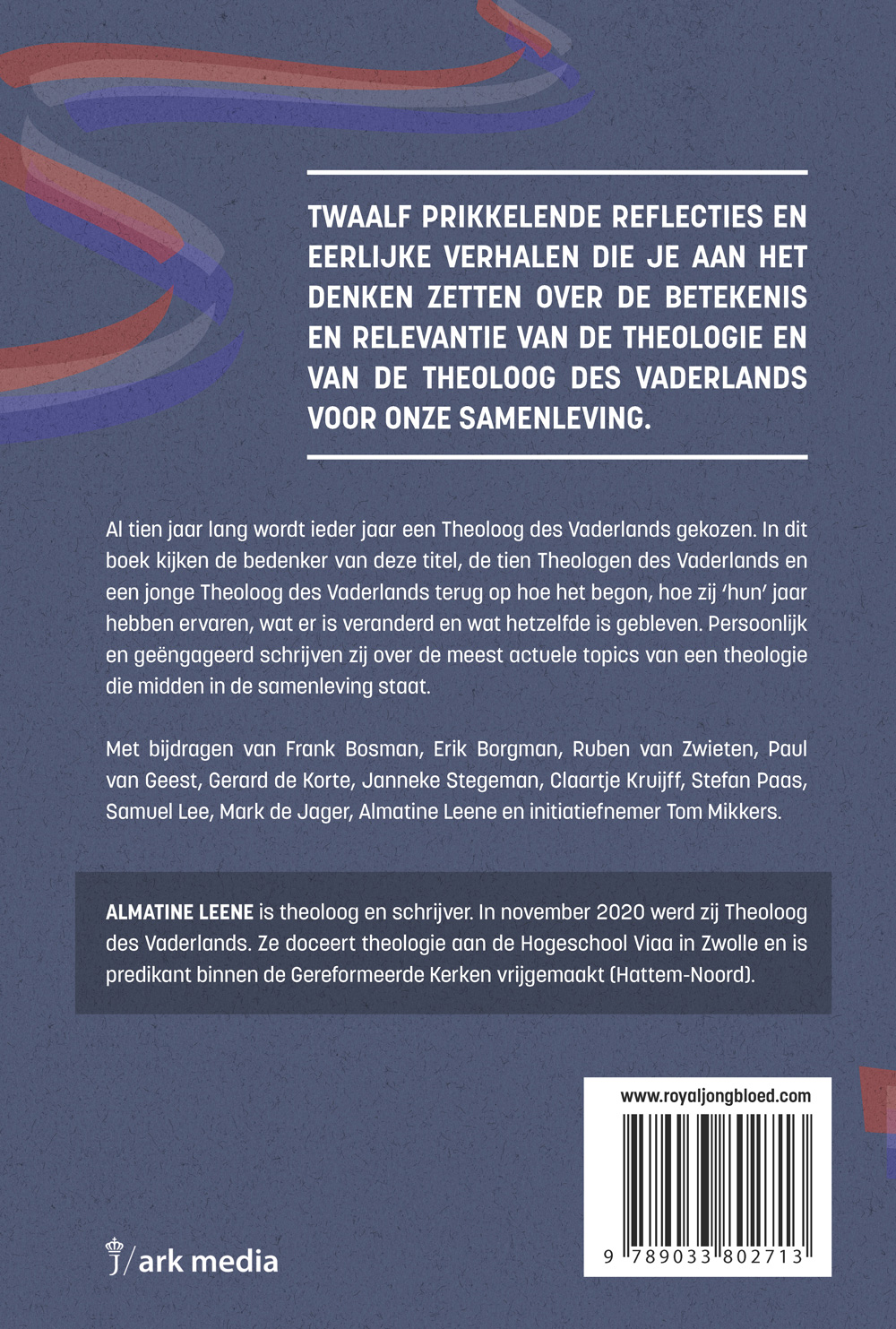 Achterkant van Theologen des Vaderlands