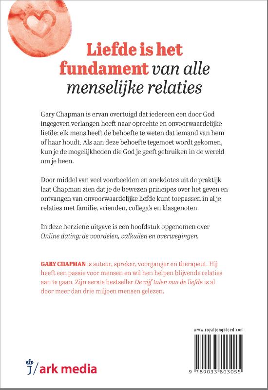 Achterkant van De vijf talen van de liefde voor singles