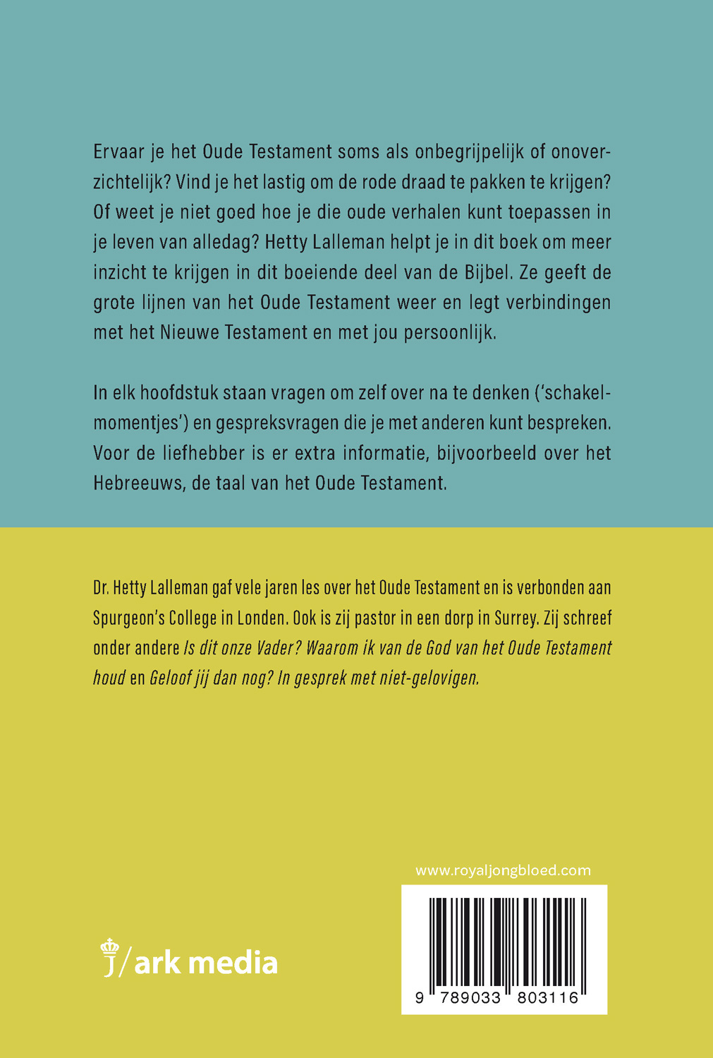Achterkant van Quickscan van het Oude Testament